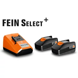 Akku Starter szett 2 db 18 V/3,0 Ah akku, ALG 80 akku töltő Fein